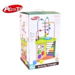 Cub multiactivitati 5 in 1 Activity  Triangle din lemn